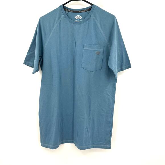 Dickies Size Medium Shirt Blue Temp IQ Performance Cooling Pocket Tee Uniform - Picture 1 of 4